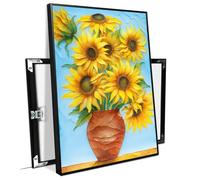 Rustic Brown Jug Sunflower Bouquet, Golden Yellow Floral Still Life Painting, Farmhouse Wall Art Decor, Vibrant Sunflower Canvas Print for Living Room Kitchen Bedroom Dining Room Framed Ready to Hang