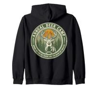 Rustic Buck Hunter Funny Outdoor Trip Design Zip Hoodie