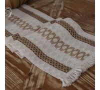 Rustic Burlap Floral Lace Table Runner with Hessian Detailing for Wedding Party and Home Decor Made from Natural Jute (30 * 160cm)