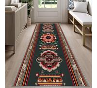 Rustic Cabin South West Runner Rug for Hallway 60x300cm Indian American Carpet Runner, Western Tribal Long Carpet, Soft Non Slip Floor Mats for High Traffic Areas in Home