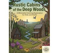 Rustic Cabins of the Deep Woods: A Minimalist Coloring Exploration for Kids and Adults