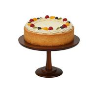 Rustic Cake Stand, Wood Cupcake Stand Wooden Round Cup Cake Stand for Wedding Birthday Party Decor Dessert Cookie Serving Tray Pie Plate Holder Farmhouse Style (25cm)