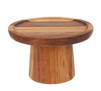Rustic Cake Stand Wooden High Base Dessert Tray for Kitchens Weddings