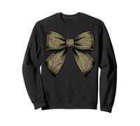 Rustic Camo Bow Military Style Design for Camouflage Lovers Sweatshirt