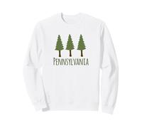 Rustic Camping Pine Trees Pennsylvania Forest Woods Camper Sweatshirt