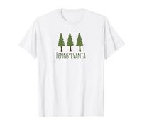 Rustic Camping Pine Trees Pennsylvania Forest Woods Camper T-Shirt