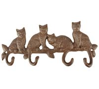 Rustic Cast Iron Decorative Hooks for Cat Lovers - Home, garden utility room etc