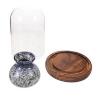 Rustic Ceramic Toothpick Holder with Lid, Japanese Vintage Tabletop Storage | Porcelain Covered Design for Toothpicks, Buffet Setup or Dining Tables, Compact Organiser with Decorative Vintage Tray