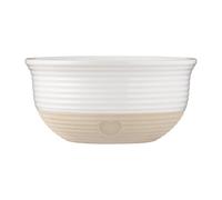 Mason Cash Rustic Charm Mixing Bowl 26cm 3.5L Stoneware with Debossed Heart Motif Ideal for Baking Dough Cakes Salads & Pasta