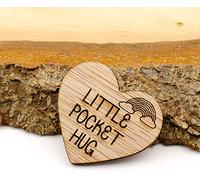 Rustic Charm Little Pocket Hug Wooden Heart Token Miss You Note Hardwood Isolation Gift for Someone You Love Stay Home Stay Safe (20)