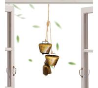 Rustic Christmas Bells - Christmas Vintage Rustic Bells | Garden Chimes for Outdoor Holiday Birthday Thanksgiving Party School Classroom Living Room Bedroom