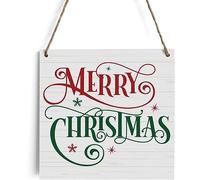 Rustic Christmas Decor Wood Wall Decor Christmas Home Farmhouse Wall Hanging Decor Wooden Wall Decor Decorative Plaque for Home Office Bedroom Living Room Front Porch Door Outdoor Merry Christmas