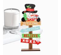 Rustic Christmas Signs - Seasonal Table Decorations, Santa Table Decoration | Old Man Elk Wooden Ornaments, Christmas Table Sign Santa Claus Table Signs for Home Christmas Fireplace Decoration