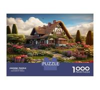 Rustic Cottage 1000 Pcs Jigsaw Puzzle Bundle: Ultra Difficult Challenge Flower Fairy Cottage for After-school Puzzle Activity, A Puzzle for Serious Puzzlers 70x50cm/1000pcs