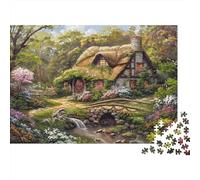 Rustic Cottage Garden_2 1000 Pc Premium Cardstock Jigsaw Puzzle for Couple Partners, Concentration Puzzle, Indoor Leisure Time, Perfect Housewarming Gift 38x26cm/1000pcs