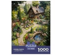 Rustic Cottage Jigsaw Puzzles Puzzles for Adults Kids. 1000 Pieces Whimsical Challenge Toy Educational Game Home Decoration for Educational Games Gifts 38x26cm/1000pcs