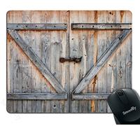 Rustic Country Barn Wood Door Mouse Pad for Office, Non-Slip Rubber Mouse pad Gaming Mouse Pad 11.8" x 9.8"