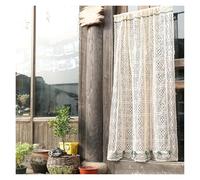 Rustic Crochet Curtain Valance for Kitchen & Bedroom, Short Cafe Window Treatment, 55x50cm, Stylish Home Decor, Elegant Light Filtering Design