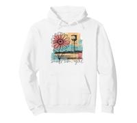 Rustic Daisy Rural Landscape Hometown Roots Pullover Hoodie