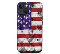 Rustic Decor U.S. Flag Cell Phone Basic Cases TPU Soft Cover Shockproof Slim Phone Case Compatible with iPhone 13 Mini/13/13 Pro/13 Pro Max