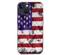 Rustic Decor U.S. Flag Cell Phone Basic Cases TPU Soft Cover Shockproof Slim Phone Case Compatible with iPhone 13 Mini/13/13 Pro/13 Pro Max