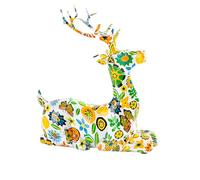 Rustic Deer Figure Deer Statue as a Decorative Statue for Agriculture Deer Sculpture by Kunstharz Hirsch Decoration for Desk Rustic Animal Decor