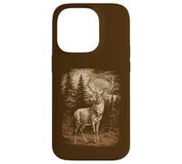 Rustic Deer Stag Elk Buck Whitetail Graphic Case for iPhone 14 Pro