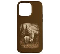Rustic Deer Stag Elk Buck Whitetail Graphic Case for iPhone 15 Pro Max
