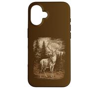 Rustic Deer Stag Elk Buck Whitetail Graphic Case for iPhone 16