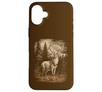 Rustic Deer Stag Elk Buck Whitetail Graphic Case for iPhone 16 Plus