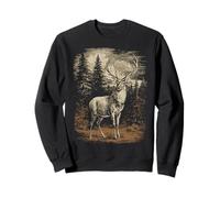 Rustic Deer Stag Elk Buck Whitetail Graphic Sweatshirt