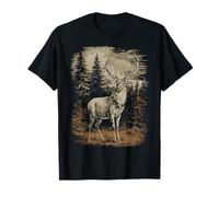 Rustic Deer Stag Elk Buck Whitetail Graphic T-Shirt
