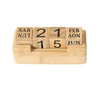 Rustic Desk Calendar - 14.7 x 5.2 x 6 cm Large Number Blocks, Date Display for Desk, Table Number Blocks, Vintage Style Block Calendar, DIY Day Arrangement, For The One