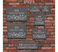 Rustic Door Number, Gate Sign Plaque, Home Number + Name Sign, Personalised Bespoke Slate Name Door Plates (Style D)