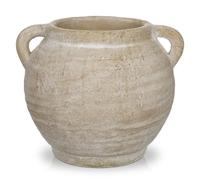 Rustic Double Handle Cement Vase 19cm Decorative Ceramic Flower Vases Vintage Amphora Farmhouse Pottery Vases Boho Rustic Vase for Dried Flowers Pampas Grass Table Centrepiece Home Decor