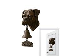 Rustic Entryway Bell - Cast Iron Home Entrance Bells, Antique Hound Design Entry, Decorative Welcome Chime | Vintage-Style Cast Metal Ringer, Front Yard Entry Alert Device, Handcrafted Garden Bell