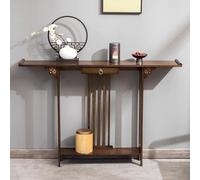 Rustic Entryway Table, 2-Tier Farmhouse Accent Console for Living Room, Hallway, Foyer, Behind Couch, Narrow Sofa Table (120 * 20 * 80cm) - Versatile Home Furniture