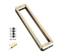 Rustic Exterior Sliding Door Handle Kits Bronze/Matte Grey/White, Commercial Entrance Square Door Handle for Garage Patio Closet Home Office, Barn Door Pulls (Color : #2,