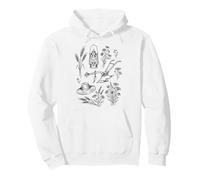 Rustic Farm Line Art Illustration Homestead Design Pullover Hoodie
