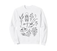 Rustic Farm Line Art Illustration Homestead Design Sweatshirt