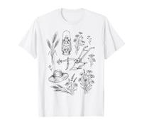 Rustic Farm Line Art Illustration Homestead Design T-Shirt