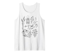 Rustic Farm Line Art Illustration Homestead Design Tank Top