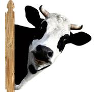 Rustic Farm Sculpture - Metal Cow Garden Statue Art Statue Cow Statue for New Year Company Funny | Garden Mural Quirky Decorative Fence, Lawn, Este