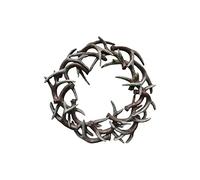Rustic Farmhouse Antlers Wreath Homesteads Staghorn Christmas Wreath Arrangement Oblong Pendant Bead Auction (B, One Size)