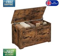 Rustic Farmhouse Blanket Box with Safety Hinges for Elegant Storage Solution