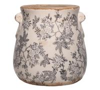 Rustic Farmhouse Ceramic Flower Pots, Vintage Antique Crock Planter & Vase