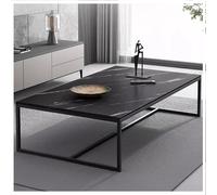 Rustic Farmhouse Coffee Table for Living RoomSquare Wooden Center Table Easy Assembly Stylish Wood & Steel Industrial Design Black 31.5in/80cm