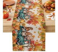 Rustic Farmhouse Dwarf Truck Table Runner 72 Inches Long,Table Runners Kitchen Dining Tables Decoration for Home Party Decor, Fall Pumpkin Maple Leaf on Linen Tables Runner Wedding Dresser Scarf