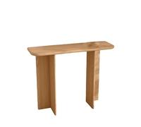 Rustic Farmhouse Entry Way Table Home Decor Medieval Style Solid Wood Entrance Hall Tables Rounded Corner Sofa Table Behind Couch Tables for Bedroom, Living Room, Foyer(Brass,120x30x80cm)