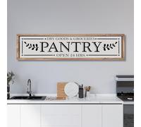 Rustic Farmhouse Metal Kitchen Sign - Pantry Decor, 4x16 Inch
